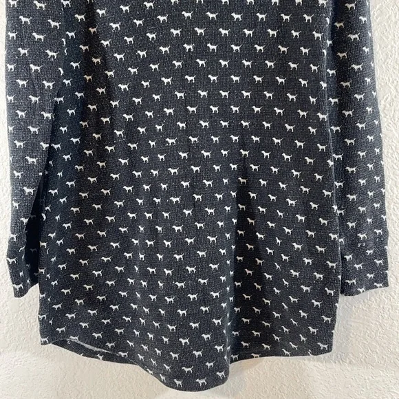 VICTORIA’S SECRET PINK Dog Print Long Sleeve Top Sleepwear Pajamas Size Small - Picture 5 of 12